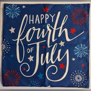 Happy Fourth of July Fireworks Patriotic Pillow or Cushion Cover